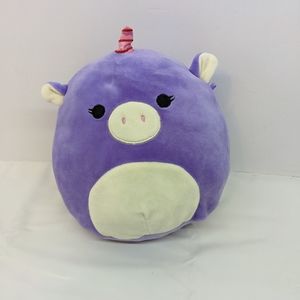 Squishmallow Astrid The Purple Unicorn Cow Kellytoy Original Medium 8"